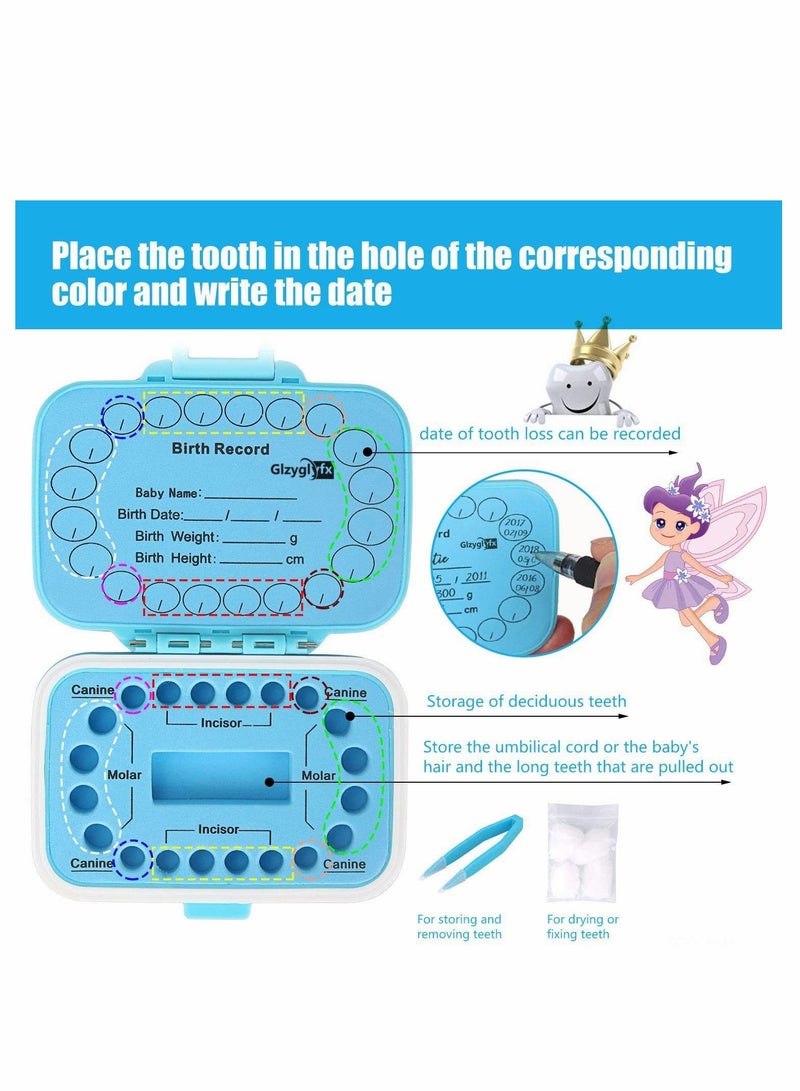 Baby Teeth Save Box, Box Organizer for Kids, Tooth Children in Souvenir Gift (Boy)