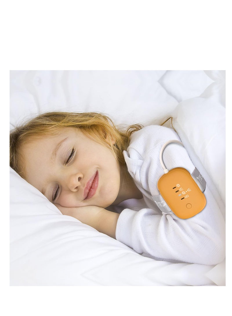 Bedwetting Alarm for Boys and Girls, USB Rechargeable, Pee Alarm with Music Optional and Volume Control, 3 Working Modes, Bed-wetting Sensor for Kids Adults(Orange)