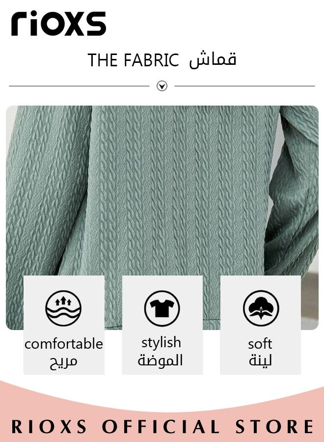 Women's Zip-up Cardigan, Stylish Long Sleeve Hoodies with Special Texture, Comfortable Casual Coat with 2 Front Pockets, Suitable for Casual Occasions