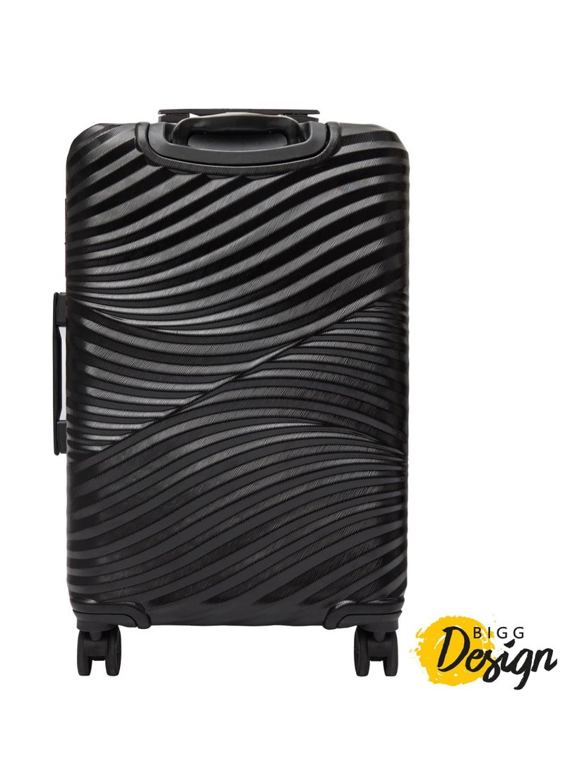 Biggdesign 3 Piece Moods Up Design Carry on Luggage Set Black