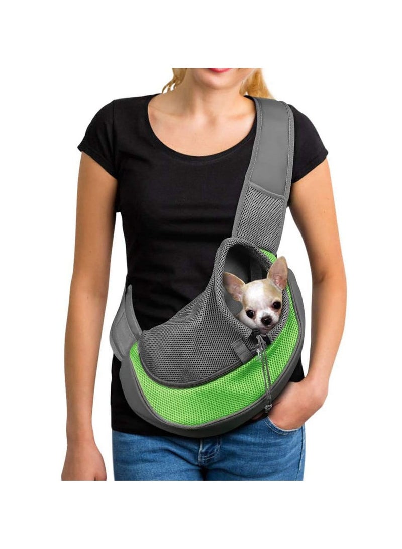 COOLBABY Pet Dog Out Carrying Bag Pet Dog Sling Carrier Breathable Mesh Travel Safe Sling Bag Carrier for Dogs Cats Within 3 kg