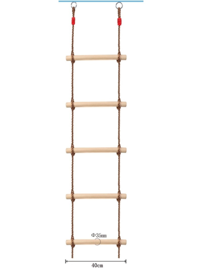 RBWTOYS Climbing Rope Ladder for Kids,Wood Hanging Rope Ladder with Straps,for Playground Outdoor Tree House Swing Rope Ladder