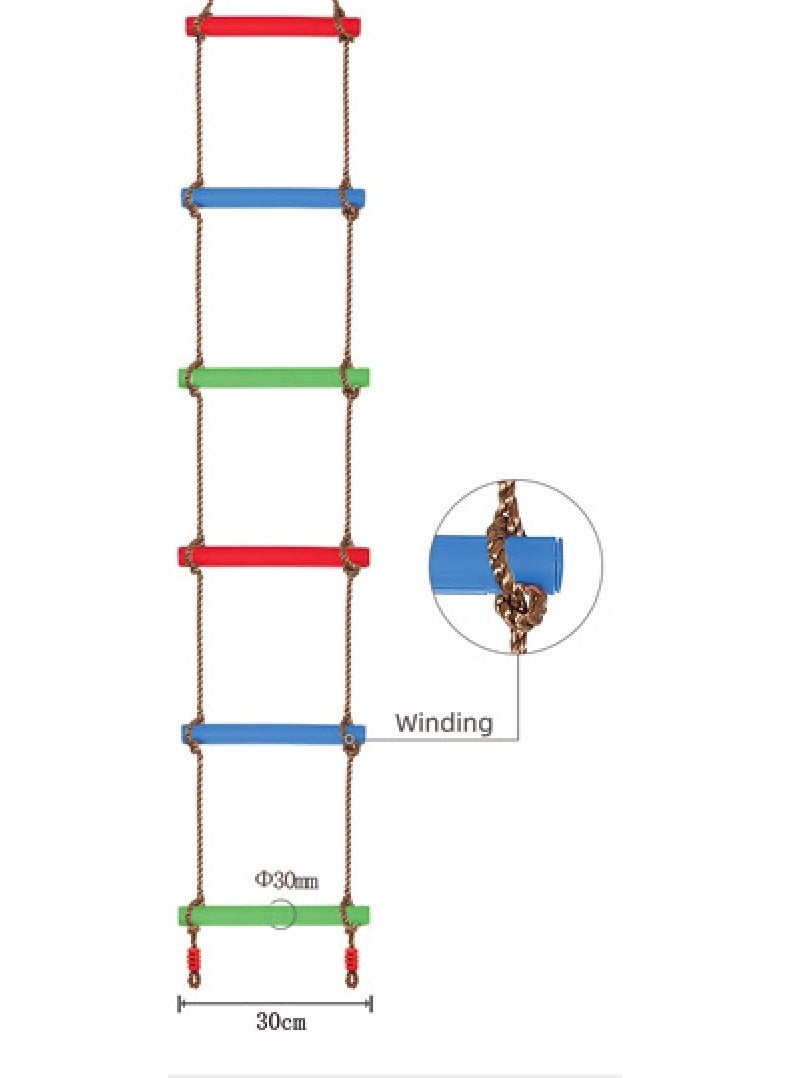 RBTOYS Durable Climbing Rope Ladder Foldable Non-Slip Safety Climbing Rope Step Ladder