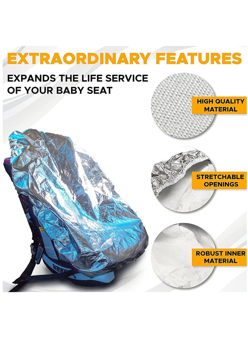 Baby Car Seat Sun Shade Cover, Infant Seats Heat Protector Keeps Your Toddler at a Cool Temperature, Covers, and Blocks Out & Sun, Reflective Covers For Seats.