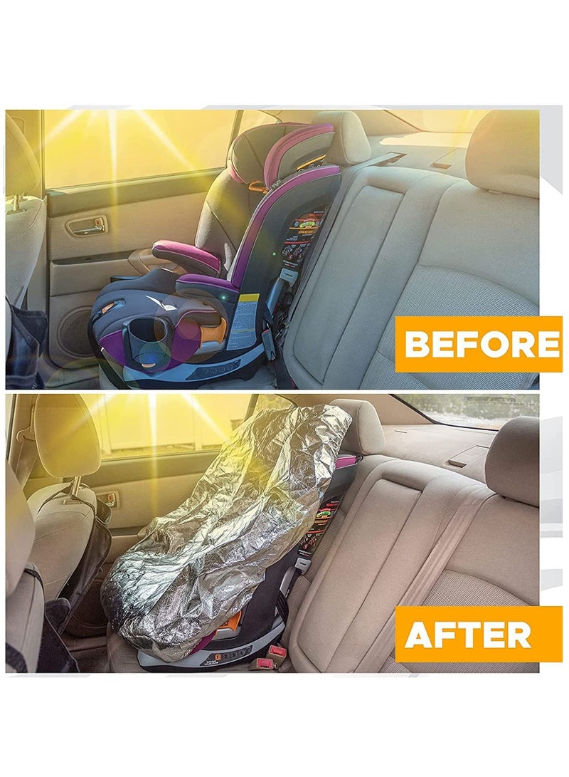 Baby Car Seat Sun Shade Cover, Infant Seats Heat Protector Keeps Your Toddler at a Cool Temperature, Covers, and Blocks Out & Sun, Reflective Covers For Seats.