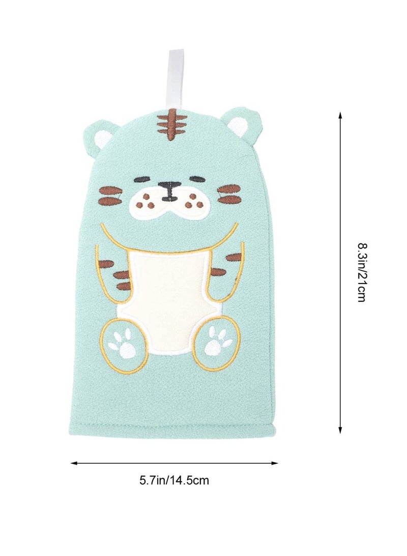2Pcs Baby Bath Mitt Washcloths Gloves Designed in Nice Lovely Animal Style Puppet Kids Wash for Toddler Cleaning Skin