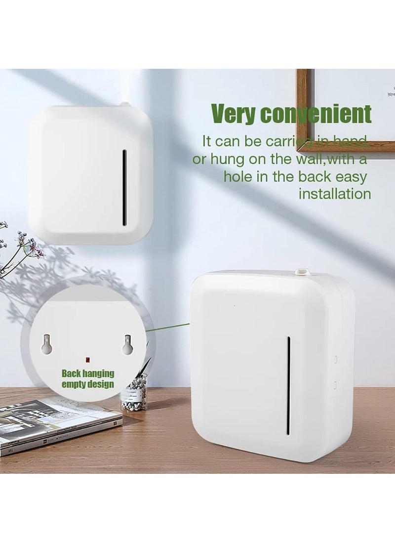 Square Essential Oil Diffuser, 150ml Capacity Intelligent Aromatherapy Diffuser, Bluetooth APP Controlled Aromatherapy Diffuser, 10 Segment Timer, Hangable and Desktop,White