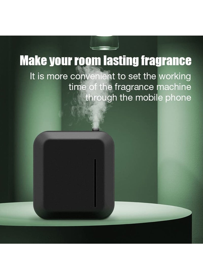 Square Essential Oil Diffuser, 150ml Capacity Intelligent Aromatherapy Diffuser, Bluetooth APP Controlled Aromatherapy Diffuser, 10 Segment Timer, Hangable and Desktop,White