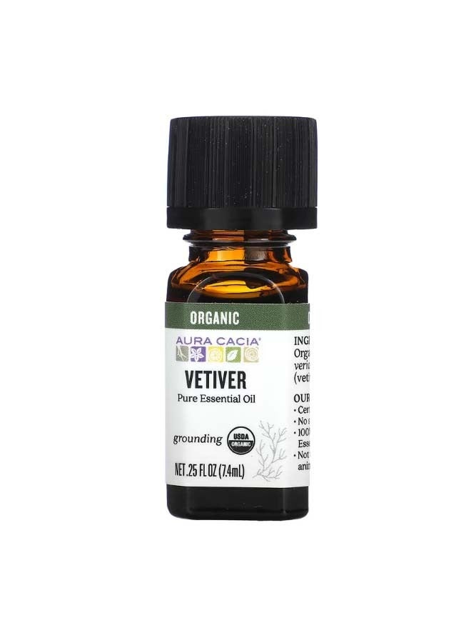 Pure Essential Oil Organic Vetiver 0.25 fl oz 7.4 ml