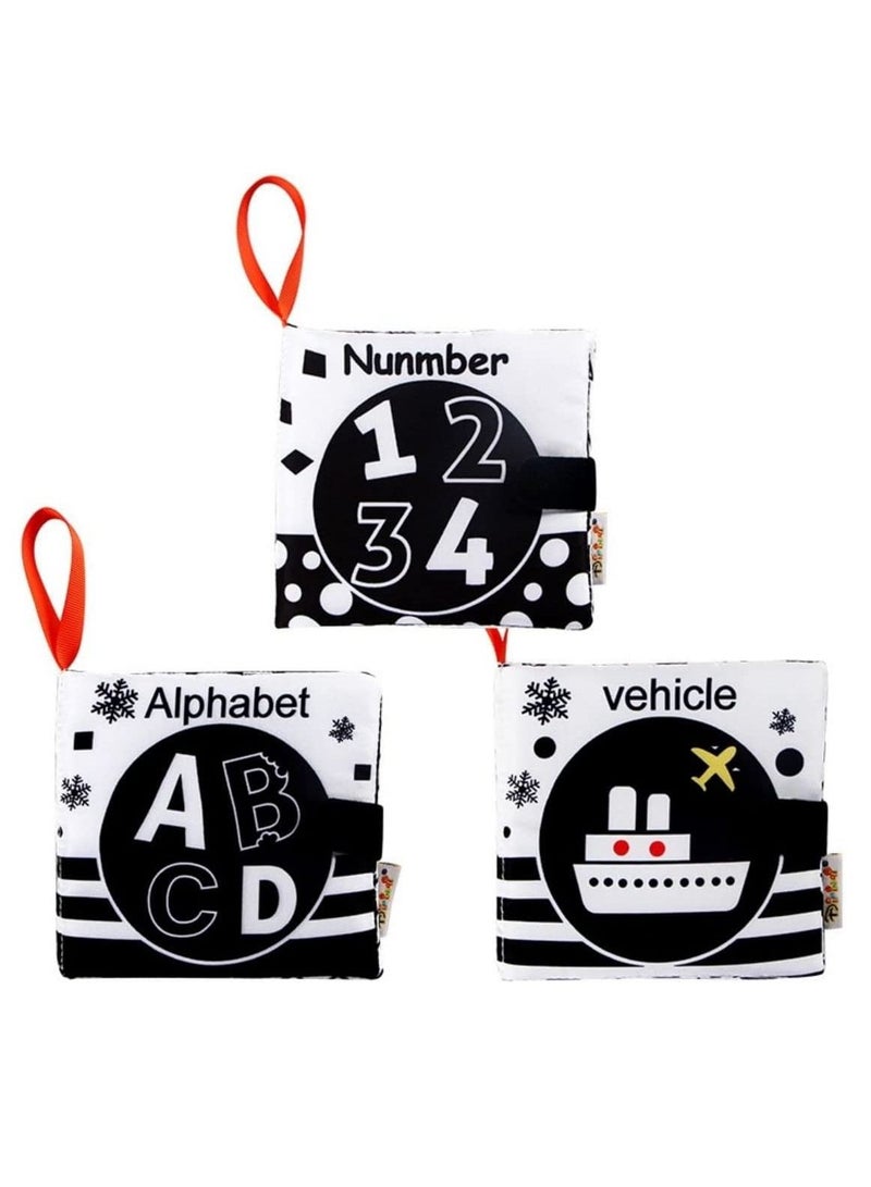 Baby Toys 0 3 6 to 12 Months, Soft Cloth Books for Babies, My First Early Education Toys, Preschool Bath Toys,3 Pack