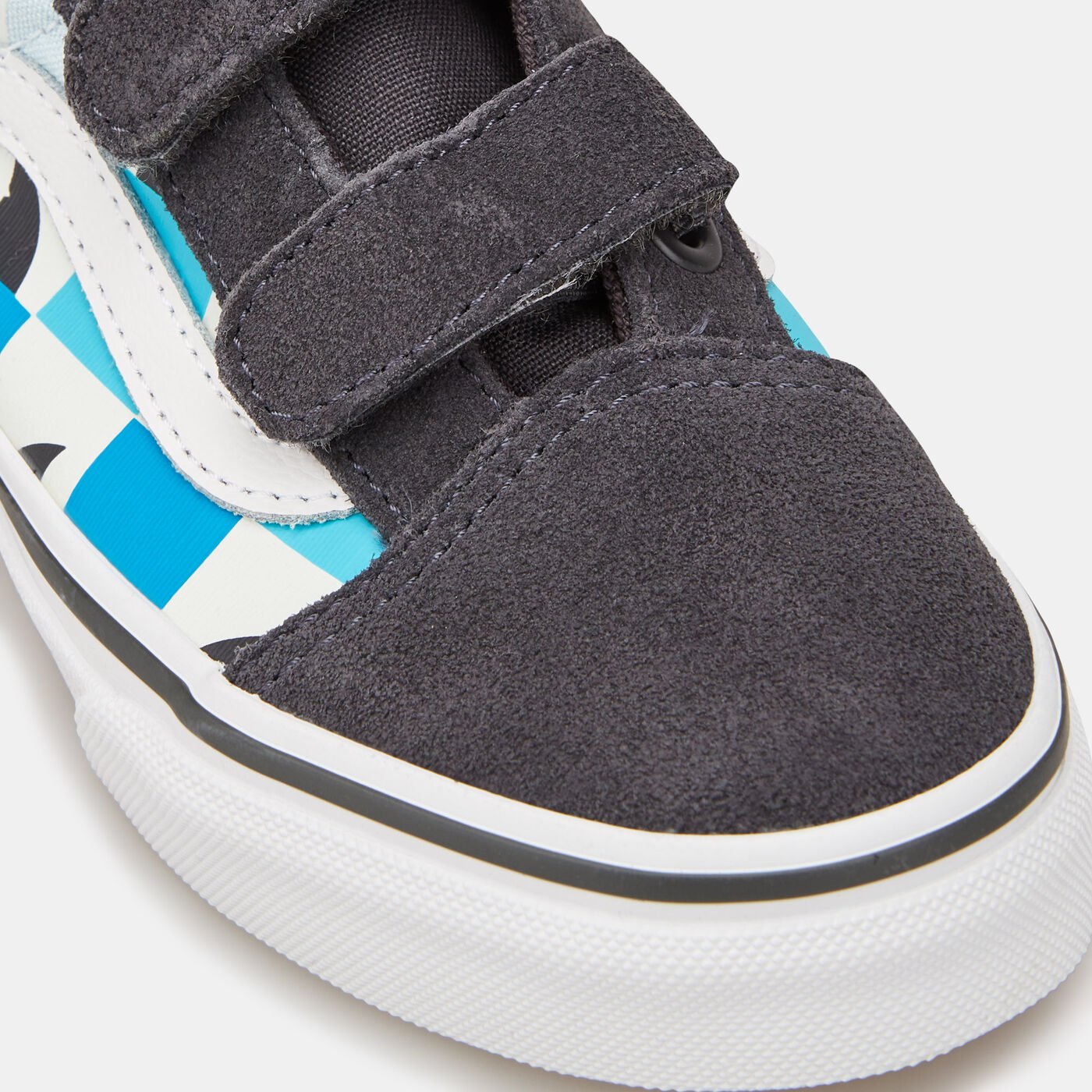 Kids' Glow Checkerboard Sharks Old Skool Unisex Shoe