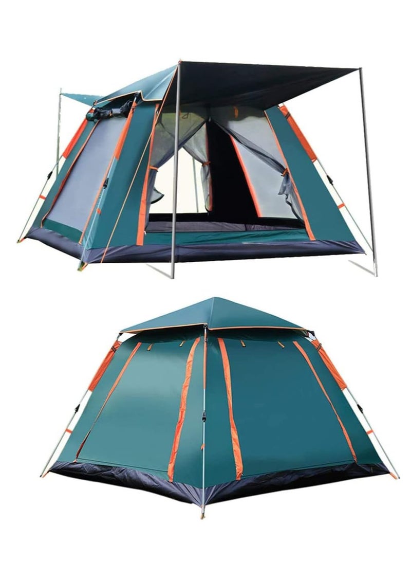 Automatic Camping Tent 4-5 Persons (210x210x140) CM,Instant Automatic Pop Up Dome Tent,Portable Windproof Lightweight for Family Backpacking Hunting Hiking Outdoor Beach and Picnic Tent-Multicolours
