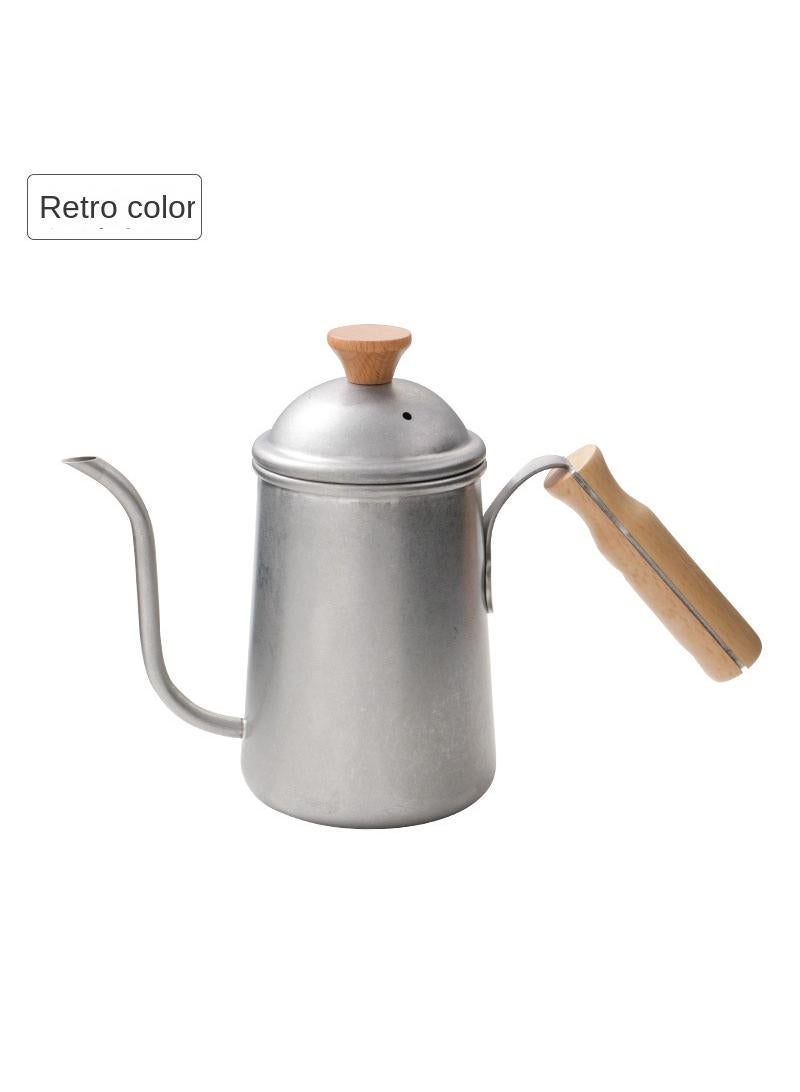 Outdoor Camping Japanese Wooden Handle 304 Stainless Steel Coffee Hand Long Mouth Kettle