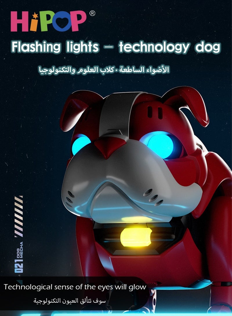 Electric Toy Remote Control Robot Dog Mini,Early Education Children's Toys,Colorful Lighting and Realistic Sound Effects,Children's Voice-Activated Electric Toy