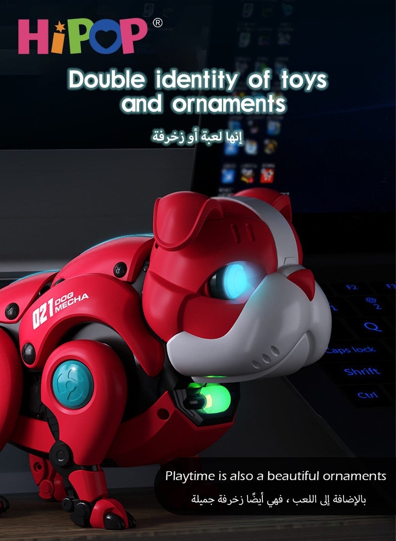 Electric Toy Remote Control Robot Dog Mini,Early Education Children's Toys,Colorful Lighting and Realistic Sound Effects,Children's Voice-Activated Electric Toy