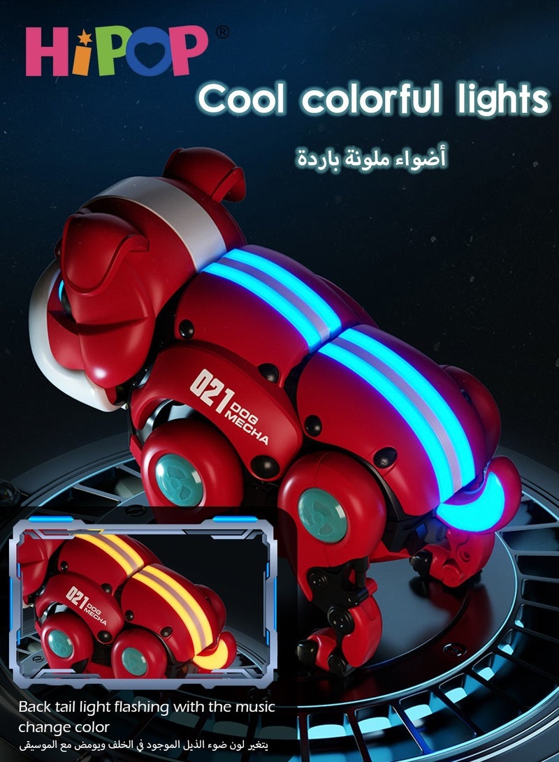 Electric Toy Remote Control Robot Dog Mini,Early Education Children's Toys,Colorful Lighting and Realistic Sound Effects,Children's Voice-Activated Electric Toy