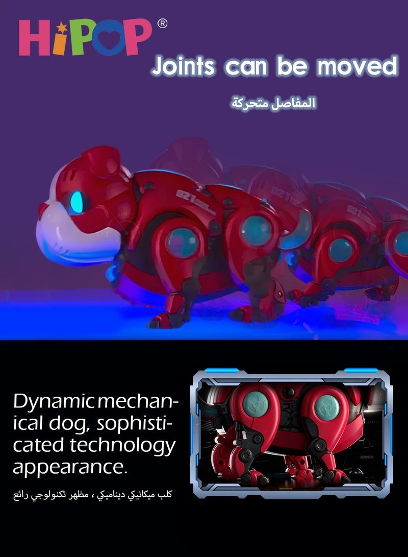 Electric Toy Remote Control Robot Dog Mini,Early Education Children's Toys,Colorful Lighting and Realistic Sound Effects,Children's Voice-Activated Electric Toy