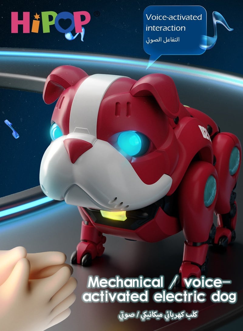 Electric Toy Remote Control Robot Dog Mini,Early Education Children's Toys,Colorful Lighting and Realistic Sound Effects,Children's Voice-Activated Electric Toy