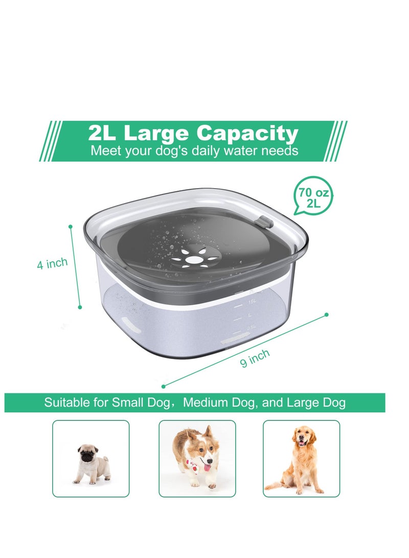 Large Capacity Dog Water Bowl, No Spill Water Bowl for Dogs,  Dog Food Water Bowl Slow Water Feeder, Suitable for Vehicle Carried Travel Drinking Water Bowl for Dogs, Cats