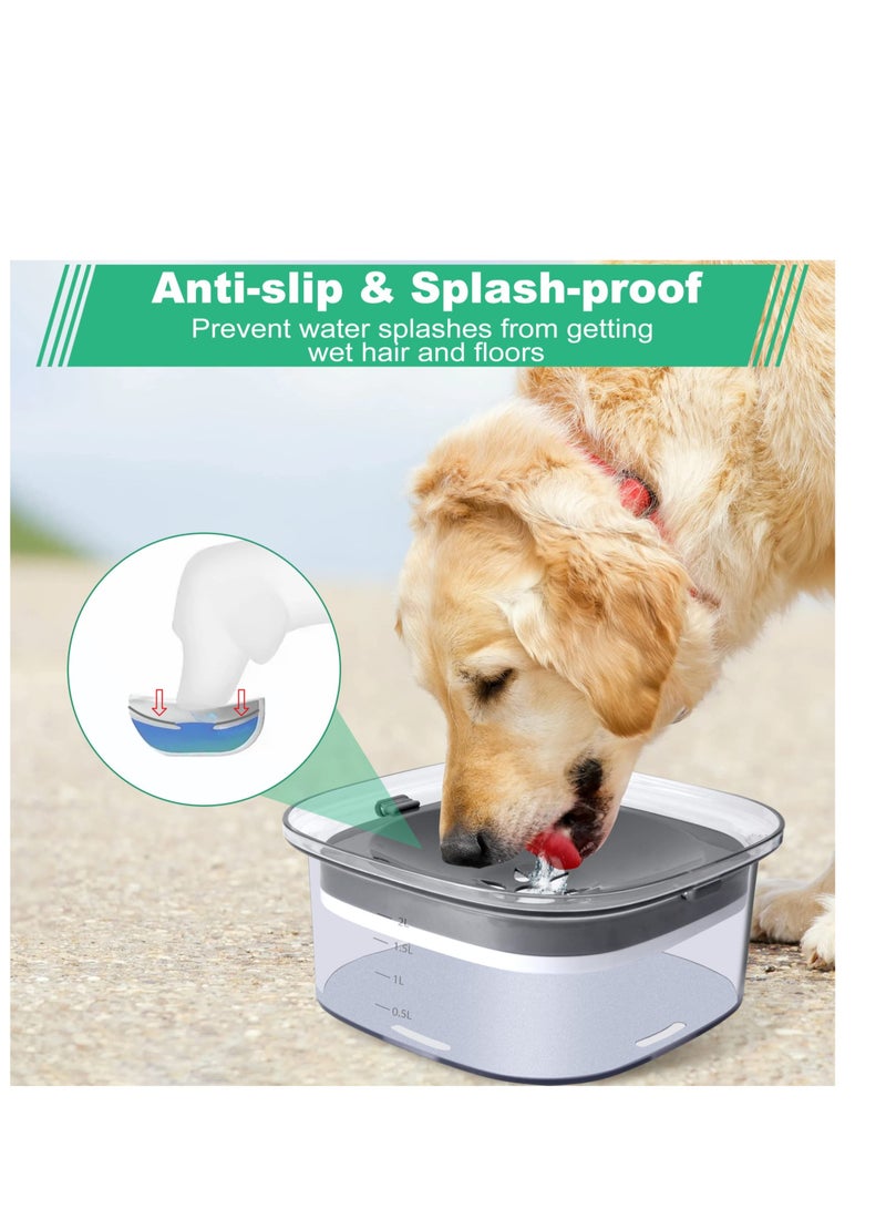Large Capacity Dog Water Bowl, No Spill Water Bowl for Dogs,  Dog Food Water Bowl Slow Water Feeder, Suitable for Vehicle Carried Travel Drinking Water Bowl for Dogs, Cats