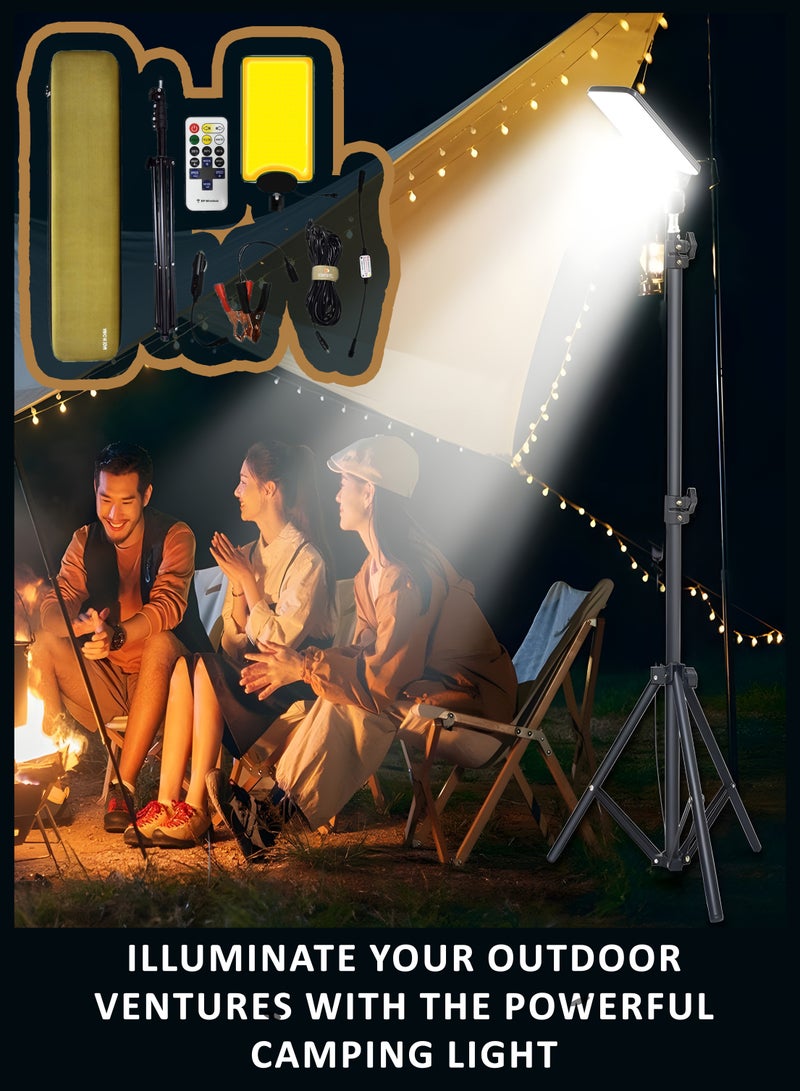 Remote Controlled Telescopic LED Camping Lights With Tripod Perfect For Desert Camping Fishing Picnics And BBQs