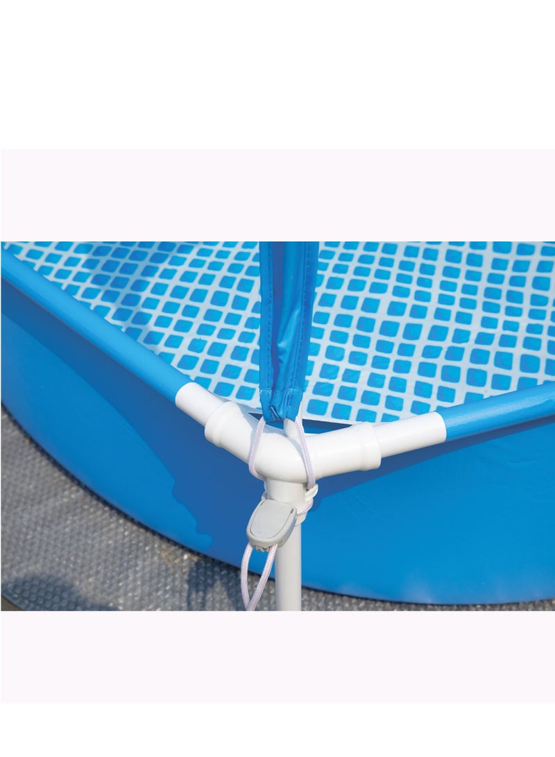 Canopy Metal Frame Pool - 1.83m x 38cm Sun-Shaded Water Play for Kids