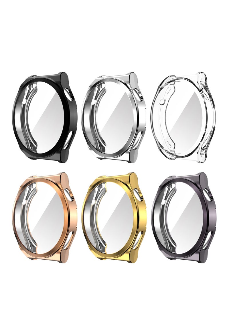 43mm Case for Huawei Watch GT3 pro Screen Protector Overall Protective Ultra-Thin TPU HD Clear Cover (43mm, 6Colors)
