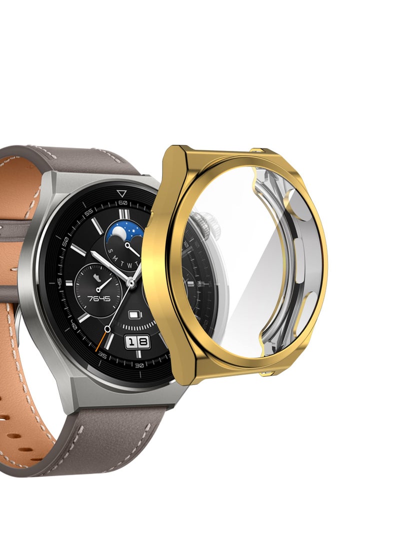 43mm Case for Huawei Watch GT3 pro Screen Protector Overall Protective Ultra-Thin TPU HD Clear Cover (43mm, 6Colors)