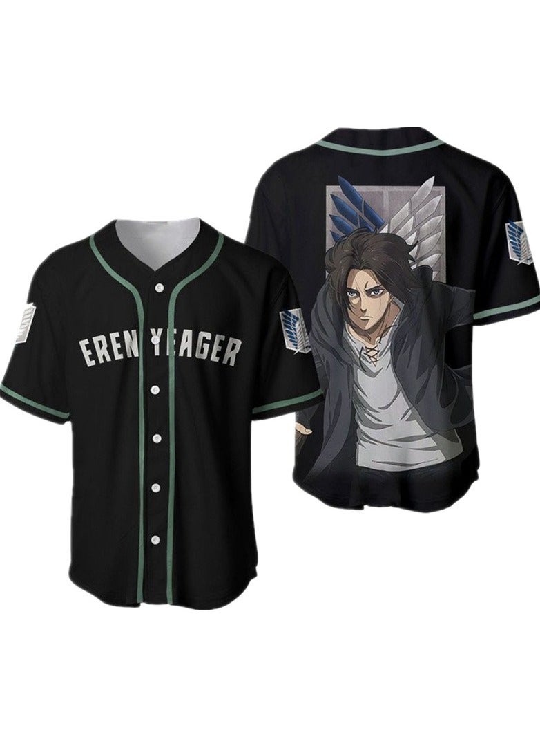 The Giant Series 3D Digital Printed Cardigan Short Sleeve