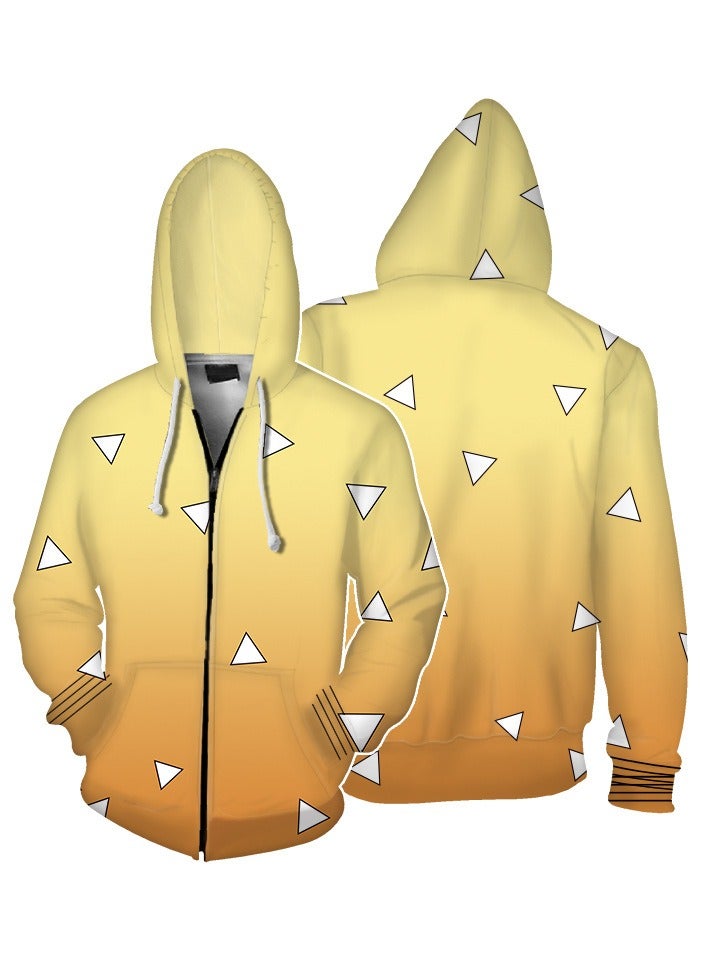 Ghost Killing Blade Kitchen Gate Charcoal Jilang 3D Hooded Sweater