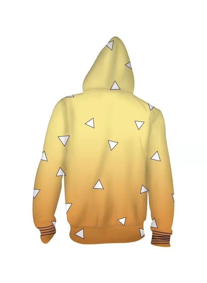 Ghost Killing Blade Kitchen Gate Charcoal Jilang 3D Hooded Sweater