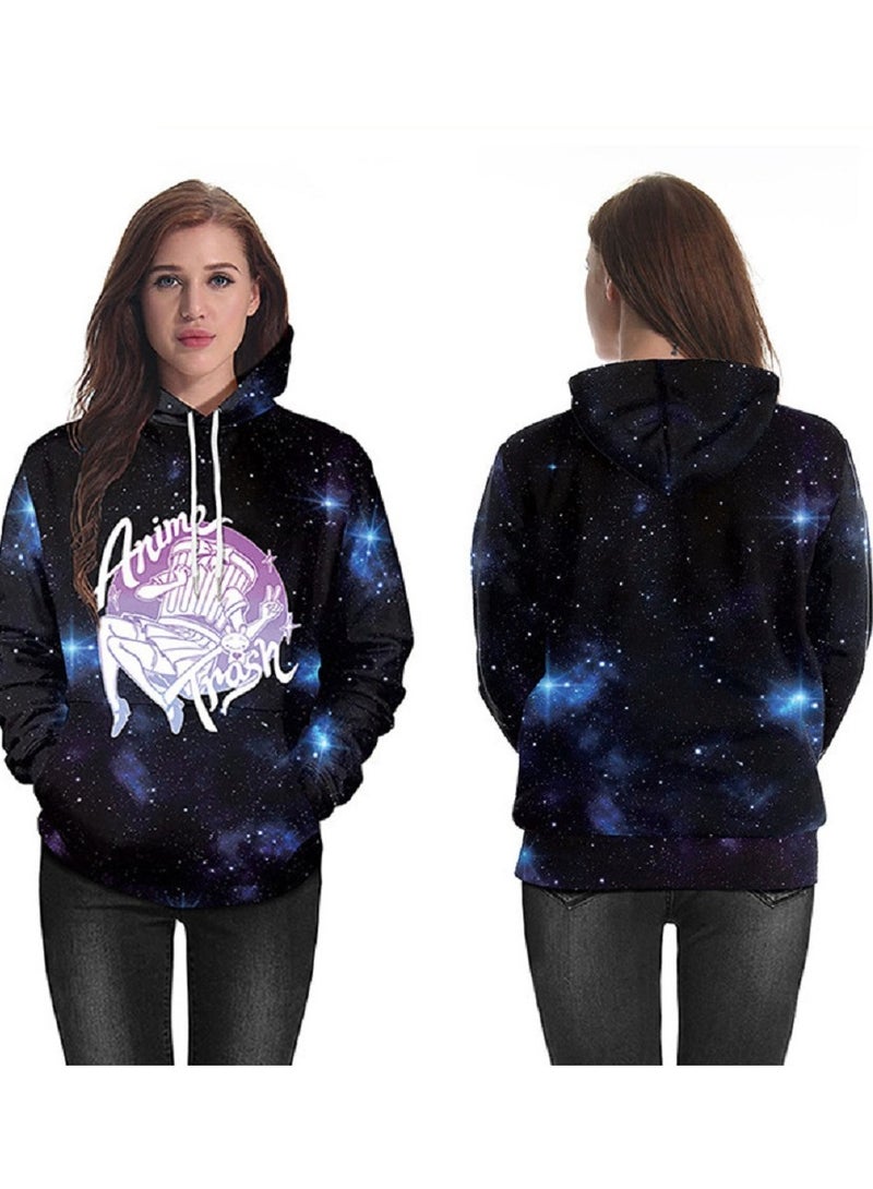 Japanese Cartoon Anime Surrounding 3D Digital Printing Long Sleeve Sweater