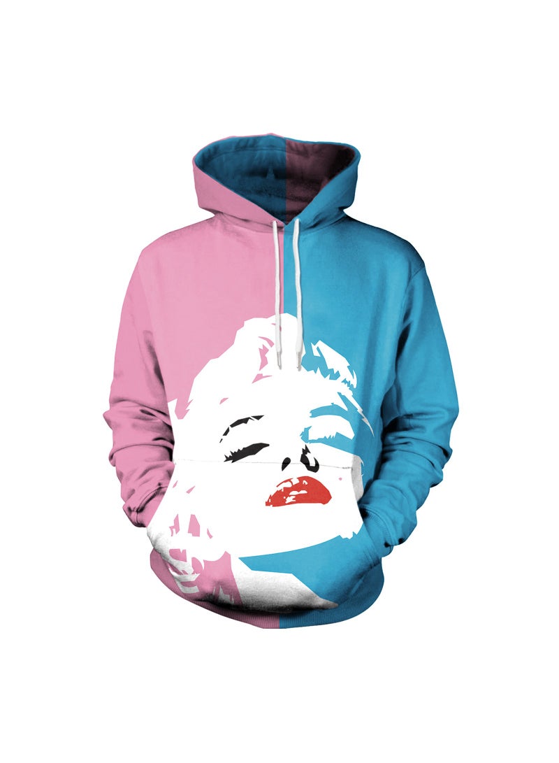 Single Piece 3D Digital Printed Loose Hooded Sweater