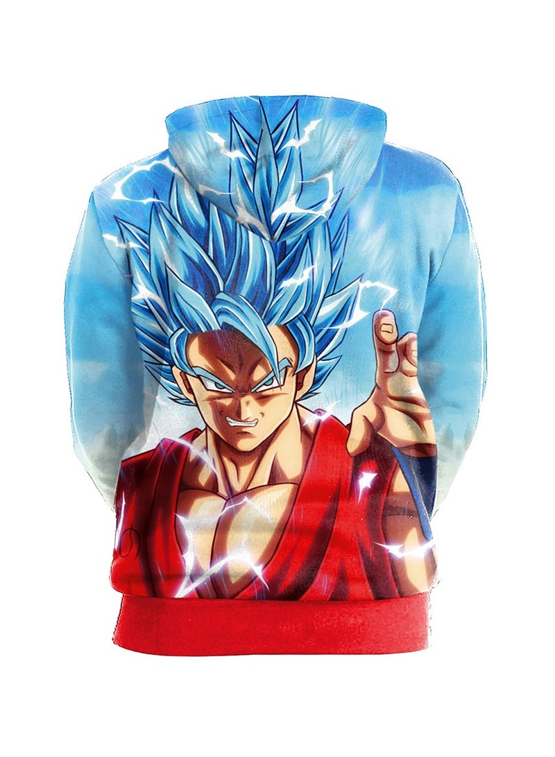 Fashion Loose Fitting Hooded 3D Digital Printed Sweater