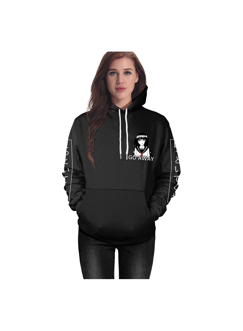 Japanese Cartoon Anime Peripheral 3D Digital Printing Long Sleeved Hooded Sweater