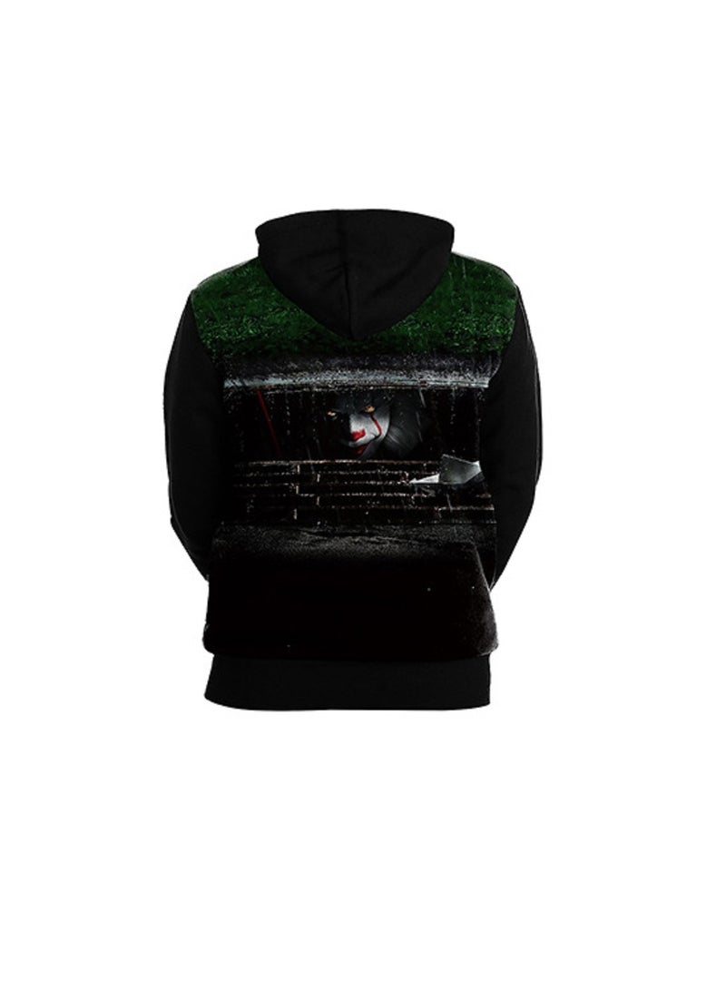 Horror 3D Digital Printed Pullover Hooded Sweater