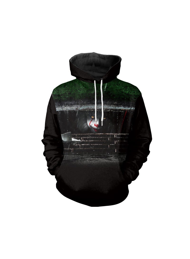 Horror 3D Digital Printed Pullover Hooded Sweater