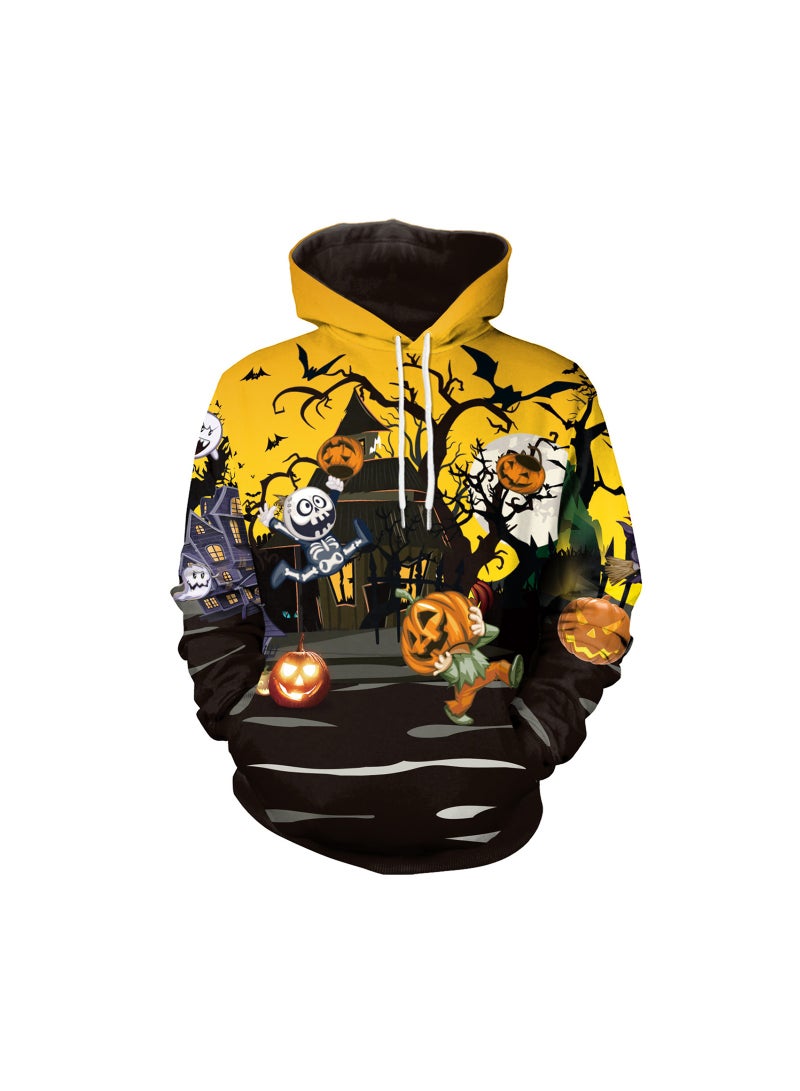 Horror 3D Digital Printed Pullover Hooded Sweater