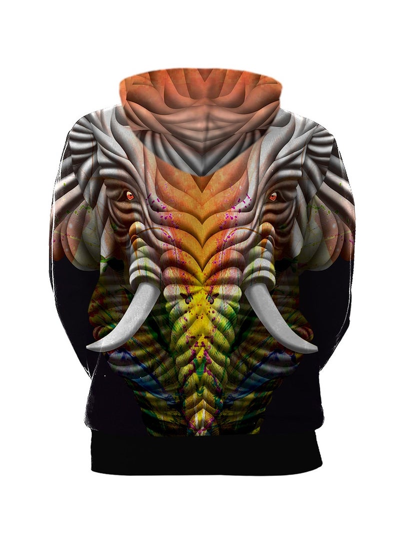 3D Creative Abstract Three-dimensional Animal Print Hoodie