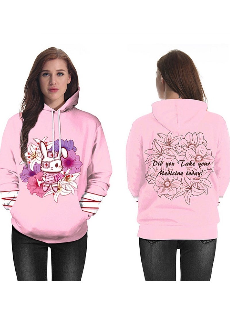 Japanese Cartoon Anime Peripheral 3D Digital Printing Long Sleeved Hooded Sweater