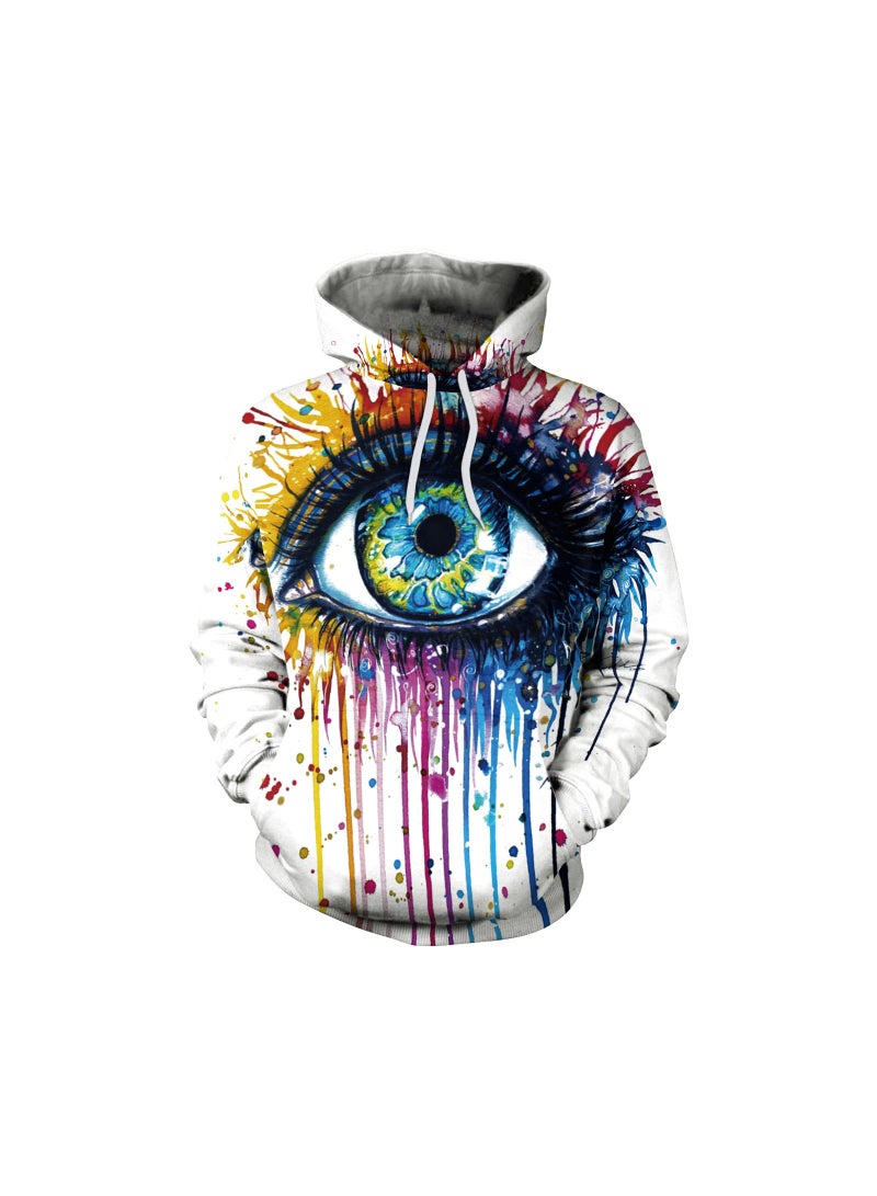 Single Piece Digital Printed Hooded Long Sleeved Sweater