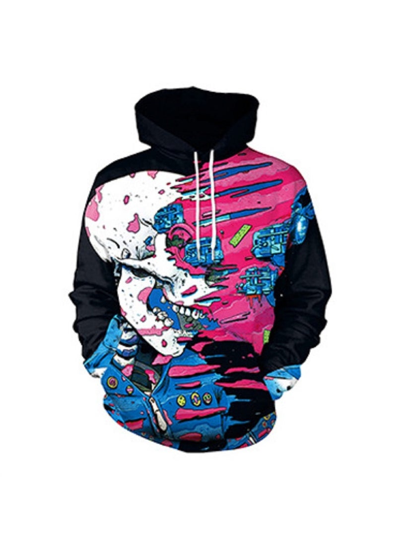 Digital Printed Pullover Long Sleeved Hoodie