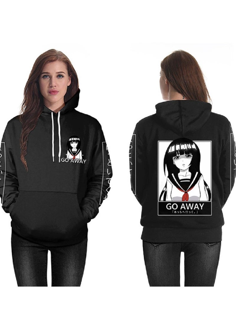 Japanese Cartoon Anime Surrounding 3D Digital Printing Long Sleeve Sweater