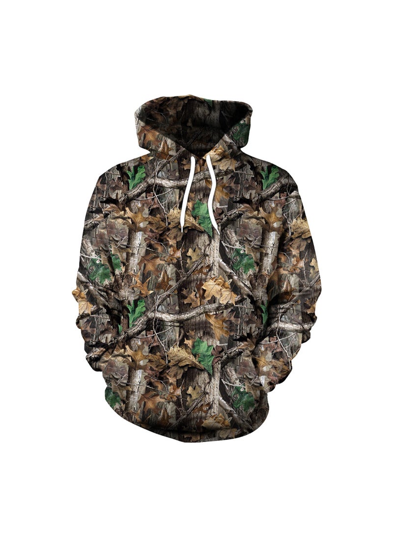 Single Piece 3D Digital Printed Loose Hooded Sweater