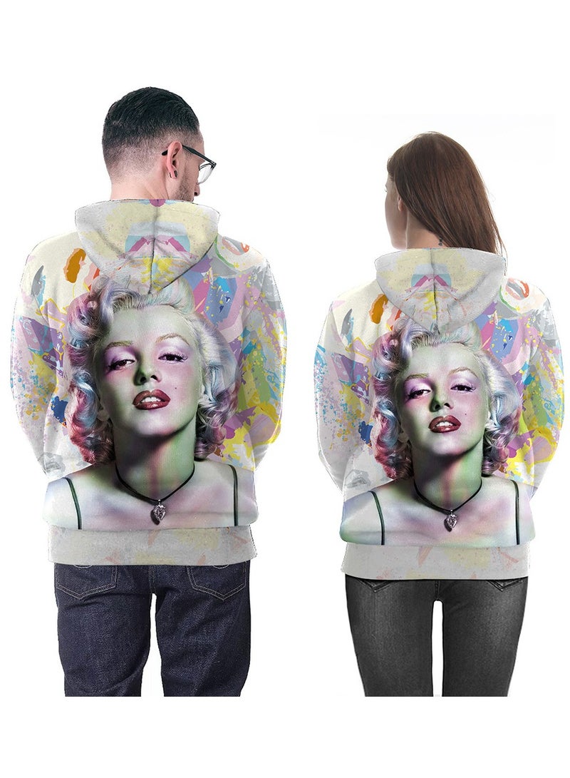 Graffiti Marilyn Monroe 3D Print Pullover Hoodie