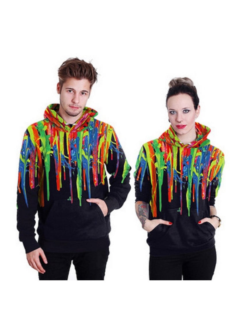 Single Piece Digital Printed Hooded Long Sleeved Sweater