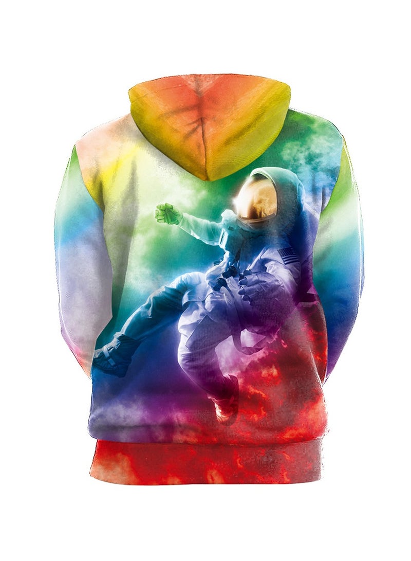 Single Piece Digital Printed Hooded Long Sleeved Sweater