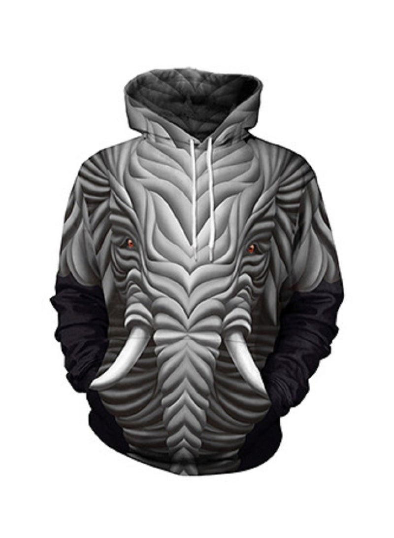 3D Creative Abstract Three-dimensional Animal Print Hoodie