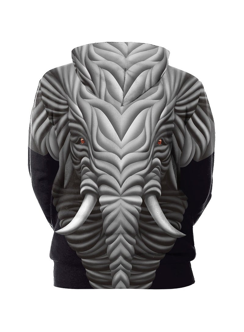 3D Creative Abstract Three-dimensional Animal Print Hoodie