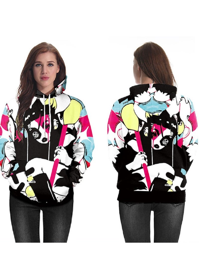 Japanese Cartoon Anime Peripheral 3D Digital Printing Long Sleeved Hooded Sweater